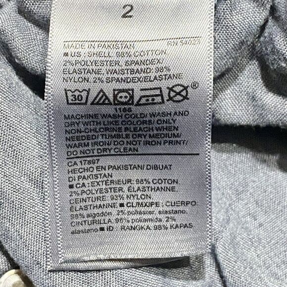 Old Navy Jeans Women 2 Faded Black Ultra High Rise Ankle Raw Fray Hem Button-Fly - Picture 8 of 9